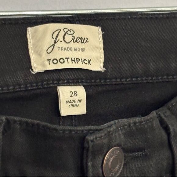 J. Crew | Women’s Black 9” Rise Toothpick Skinny Jeans Stretch Size 28 - Picture 6 of 16